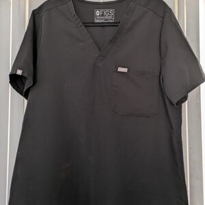 FIGS Men's Black Scrub Top Sz XXL (1) Chest Pocket